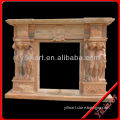 Hand Carved Indoor Marble Fireplace (YL-B266)